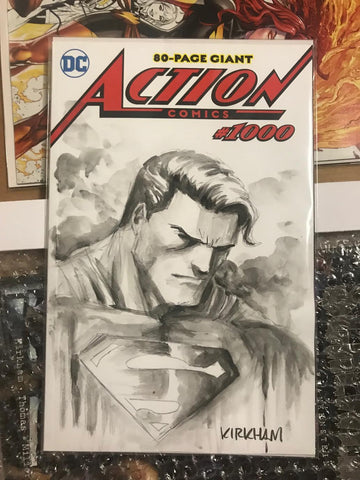 BLANK COVER SUPERMAN COMMISSION BY TYLOR KIRKHAM