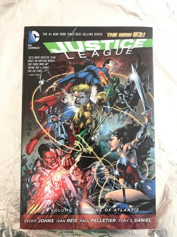 Justice League Vol 3 Throne of Atlantis  正义联盟 3卷签名合集 硬皮