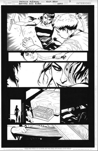 Mick Gray Original Art Batman and Robin Zero Page 07