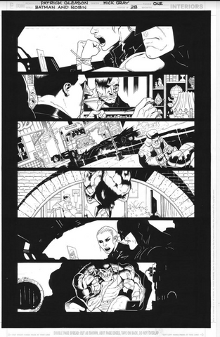 Mick Gray Original Art Batman and Robin #28 Page 01