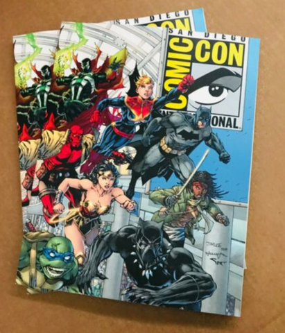 SDCC San Diego Comic Con 2019 50th anniversary Souvenir Book! Cover by Jim Lee!