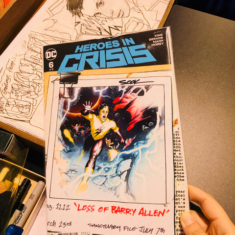 Heroes in Crisis #6 Variant Cover signed by Ryan Sook签名刊